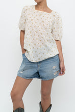 Load image into Gallery viewer, Modern x Cream, Yellow Floral Pointelle Top (S-L)