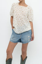 Load image into Gallery viewer, Modern x Cream, Yellow Floral Pointelle Top (S-L)