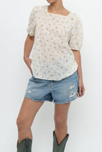 Load image into Gallery viewer, Modern x Cream, Yellow Floral Pointelle Top (S-L)