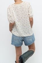 Load image into Gallery viewer, Modern x Cream, Yellow Floral Pointelle Top (S-L)