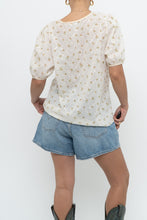 Load image into Gallery viewer, Modern x Cream, Yellow Floral Pointelle Top (S-L)