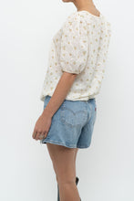 Load image into Gallery viewer, Modern x Cream, Yellow Floral Pointelle Top (S-L)