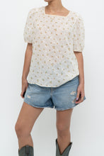 Load image into Gallery viewer, Modern x Cream, Yellow Floral Pointelle Top (S-L)