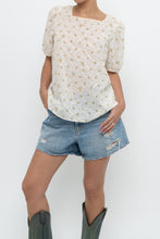 Load image into Gallery viewer, Modern x Cream, Yellow Floral Pointelle Top (S-L)