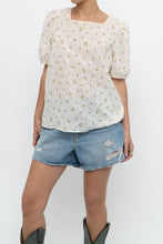 Load image into Gallery viewer, Modern x Cream, Yellow Floral Pointelle Top (S-L)