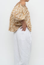 Load image into Gallery viewer, THE GREAT x Tan Floral Cotton Off-Shoulder Blouse (XS-M)