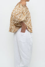 Load image into Gallery viewer, THE GREAT x Tan Floral Cotton Off-Shoulder Blouse (XS-M)