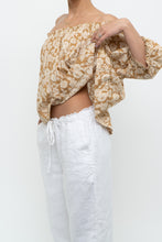Load image into Gallery viewer, THE GREAT x Tan Floral Cotton Off-Shoulder Blouse (XS-M)
