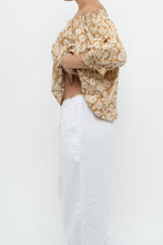 Load image into Gallery viewer, THE GREAT x Tan Floral Cotton Off-Shoulder Blouse (XS-M)