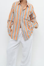 Load image into Gallery viewer, Vintage x GAP Orange, Blue Striped Cotton Buttonup (XS-L)