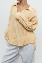 Load image into Gallery viewer, Modern x Butter Yellow Soft Frayed Cotton Buttonup (XS-L)