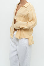Load image into Gallery viewer, Modern x Butter Yellow Soft Frayed Cotton Buttonup (XS-L)