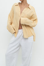 Load image into Gallery viewer, Modern x Butter Yellow Soft Frayed Cotton Buttonup (XS-L)