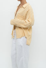 Load image into Gallery viewer, Modern x Butter Yellow Soft Frayed Cotton Buttonup (XS-L)