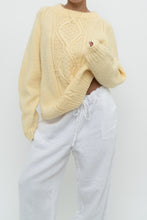 Load image into Gallery viewer, Vintage x Butter Yellow Handmade Cableknit Sweater (XS-L)