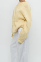 Load image into Gallery viewer, Vintage x Butter Yellow Handmade Cableknit Sweater (XS-L)