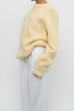 Load image into Gallery viewer, Vintage x Butter Yellow Handmade Cableknit Sweater (XS-L)