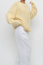 Load image into Gallery viewer, Vintage x Butter Yellow Handmade Cableknit Sweater (XS-L)