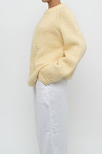 Load image into Gallery viewer, Vintage x Butter Yellow Handmade Cableknit Sweater (XS-L)