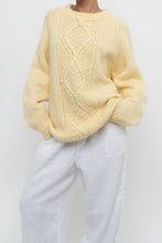 Load image into Gallery viewer, Vintage x Butter Yellow Handmade Cableknit Sweater (XS-L)
