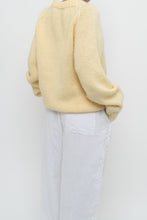 Load image into Gallery viewer, Vintage x Butter Yellow Handmade Cableknit Sweater (XS-L)
