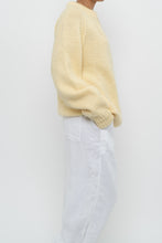 Load image into Gallery viewer, Vintage x Butter Yellow Handmade Cableknit Sweater (XS-L)