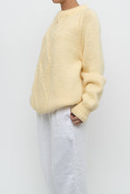 Load image into Gallery viewer, Vintage x Butter Yellow Handmade Cableknit Sweater (XS-L)
