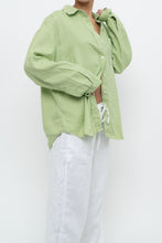 Load image into Gallery viewer, Vintage x Pastel Green Linen Buttonup (XS-XL)