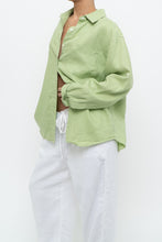 Load image into Gallery viewer, Vintage x Pastel Green Linen Buttonup (XS-XL)