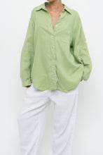 Load image into Gallery viewer, Vintage x Pastel Green Linen Buttonup (XS-XL)
