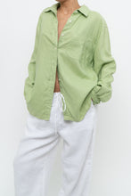 Load image into Gallery viewer, Vintage x Pastel Green Linen Buttonup (XS-XL)