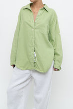 Load image into Gallery viewer, Vintage x Pastel Green Linen Buttonup (XS-XL)
