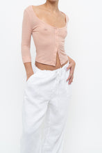 Load image into Gallery viewer, FREE PEOPLE x Blush Pink Sheer Fitted Cardigan (XS)