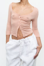 Load image into Gallery viewer, FREE PEOPLE x Blush Pink Sheer Fitted Cardigan (XS)