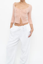 Load image into Gallery viewer, FREE PEOPLE x Blush Pink Sheer Fitted Cardigan (XS)