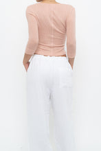 Load image into Gallery viewer, FREE PEOPLE x Blush Pink Sheer Fitted Cardigan (XS)