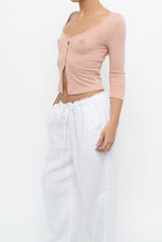 Load image into Gallery viewer, FREE PEOPLE x Blush Pink Sheer Fitted Cardigan (XS)