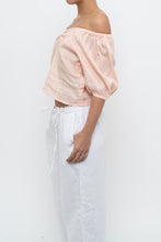 Load image into Gallery viewer, Vintage x Pale Pink Linen Top (M)