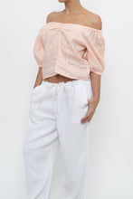 Load image into Gallery viewer, Vintage x Pale Pink Linen Top (M)