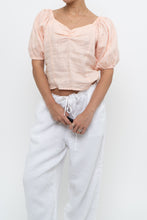 Load image into Gallery viewer, Vintage x Pale Pink Linen Top (M)