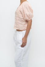 Load image into Gallery viewer, Vintage x Pale Pink Linen Top (M)