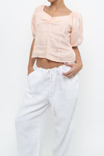 Load image into Gallery viewer, Vintage x Pale Pink Linen Top (M)