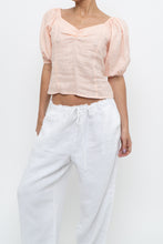 Load image into Gallery viewer, Vintage x Pale Pink Linen Top (M)