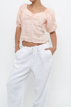 Load image into Gallery viewer, Vintage x Pale Pink Linen Top (M)