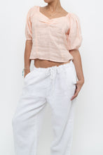 Load image into Gallery viewer, Vintage x Pale Pink Linen Top (M)