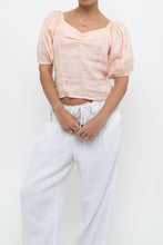 Load image into Gallery viewer, Vintage x Pale Pink Linen Top (M)