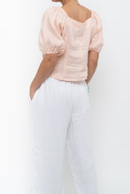 Load image into Gallery viewer, Vintage x Pale Pink Linen Top (M)