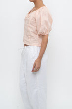 Load image into Gallery viewer, Vintage x Pale Pink Linen Top (M)