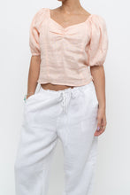 Load image into Gallery viewer, Vintage x Pale Pink Linen Top (M)