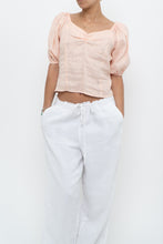 Load image into Gallery viewer, Vintage x Pale Pink Linen Top (M)